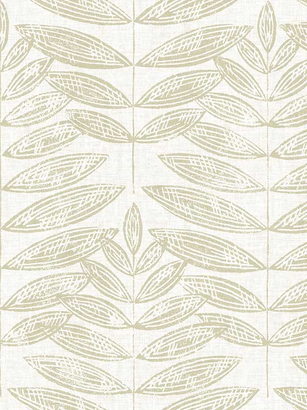 Akira Leaf wallpaper in taupe color - pattern number 2999-25100 - by A Street Prints in the Annelie collection