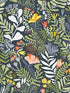 Brittsommar Woodland Floral wallpaper in navy blue color - pattern number 2999-55010 - by A Street Prints in the Annelie collection