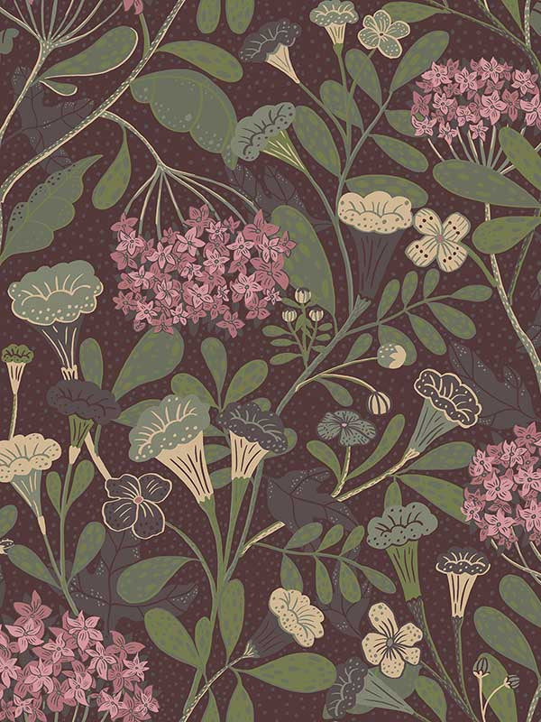 Hybbe Hydrangea Garden wallpaper in purple color - pattern number 2999-55024 - by A Street Prints in the Annelie collection