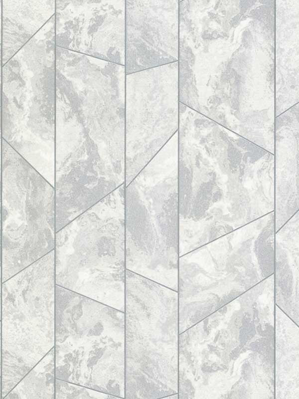 Mineral Geo fabric in silver and pewter color - pattern number 83639X - by Wallquest in the Carrara Marble Textures collection