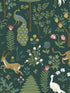 Menagerie fabric in blue color - pattern number RP7306 - by Rifle Paper Co in the Rifle Paper Co Second Edition collection