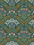 Bramble fabric in green and gold color - pattern number RP7322 - by Rifle Paper Co in the Rifle Paper Co Second Edition collection