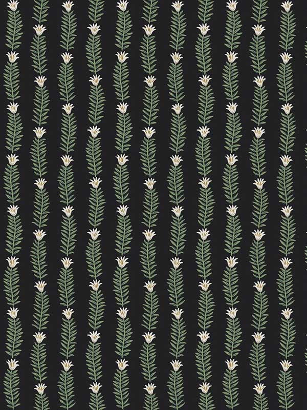 Eden fabric in black and green color - pattern number RP7344 - by Rifle Paper Co in the Rifle Paper Co Second Edition collection