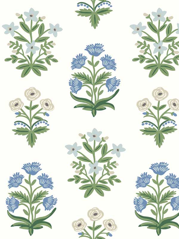 Mughal Rose wallpaper in white and purple color - pattern number RP7347 - by Rifle Paper Co in the Rifle Paper Co Second Edition collection