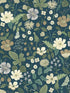 Strawberry Fields wallpaper in blue and green color - pattern number RP7359 - by Rifle Paper Co in the Rifle Paper Co Second Edition collection