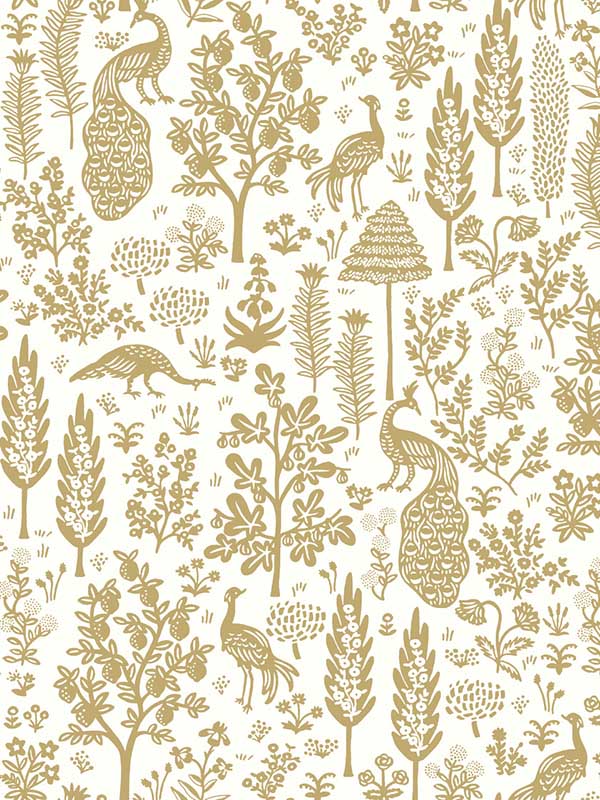 Menagerie Toile wallpaper in beige color - pattern number RP7371 - by Rifle Paper Co in the Rifle Paper Co Second Edition collection