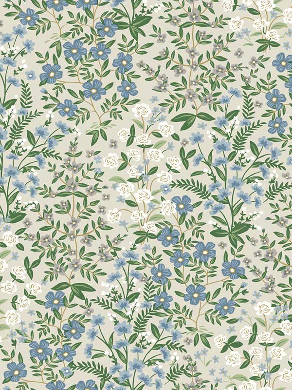 Wildwood Garden wallpaper in beige and green color - pattern number RP7375 - by Rifle Paper Co in the Rifle Paper Co Second Edition collection