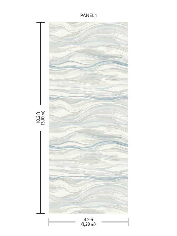 Currents 1 Panel fabric in blue color - pattern number DD3841M - by Antonina Vella in the Dazzling Dimensions Volume II collection