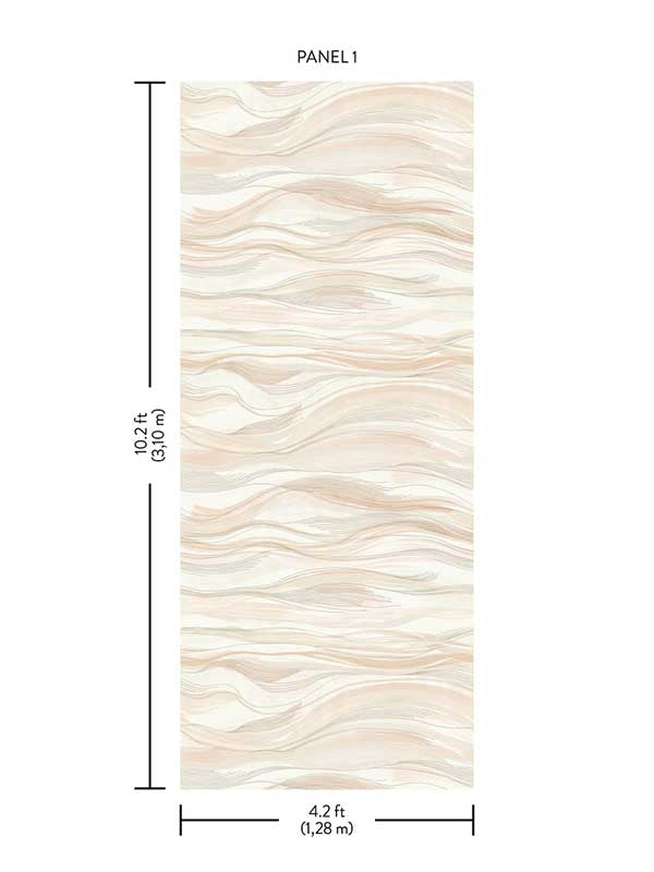 Currents 1 Panel fabric in beige color - pattern number DD3843M - by Antonina Vella in the Dazzling Dimensions Volume II collection
