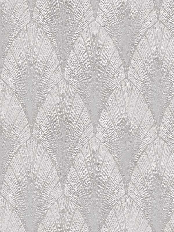 Bakal Art Deco Ogee wallpaper in pearl color - pattern number 2976-86555 - by A Street Prints in the Grey collection