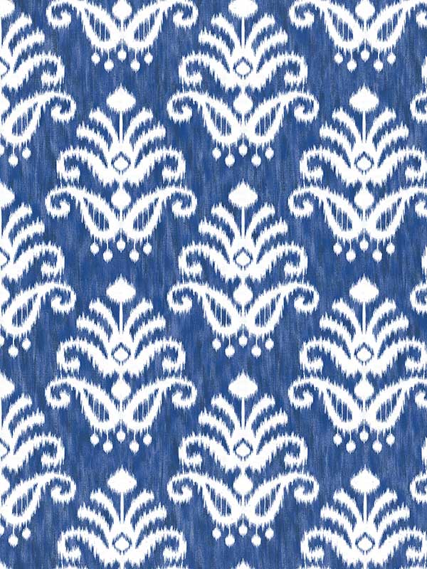 Keaton Medallion wallpaper in blue color - pattern number 4081-26329 - by A Street Prints in the Happy collection