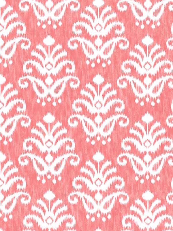 Keaton Medallion wallpaper in coral color - pattern number 4081-26330 - by A Street Prints in the Happy collection