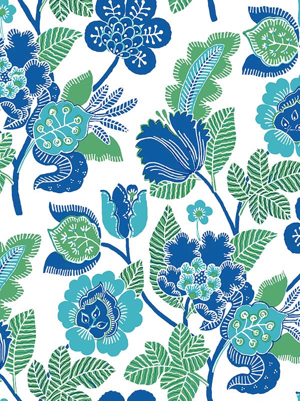 Jana Jacobean wallpaper in green color - pattern number 4081-26339 - by A Street Prints in the Happy collection
