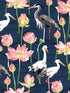 Barton Heron wallpaper in navy color - pattern number 4081-87550 - by A Street Prints in the Happy collection