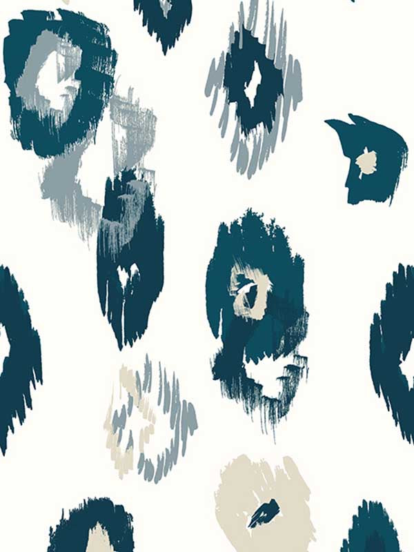 Animal Ikat fabric in white color - pattern number WLD53118W - by OhPopsi in the Wild collection