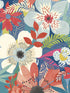 Janis Floral Riot fabric in indigo color - pattern number CEP50104W - by OhPopsi in the Concept collection