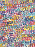 Indio Love Scribble fabric in multicolor color - pattern number CEP50120W - by OhPopsi in the Concept collection