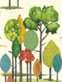 Cypress Tall Trees wallpaper in teal color - pattern number CEP50137W - by OhPopsi in the Concept collection