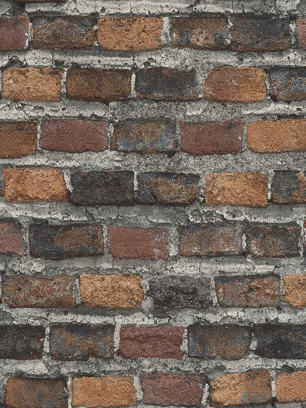 Lennox Brick wallpaper in rust color - pattern number 4041-428063 - by Advantage in the Passport collection
