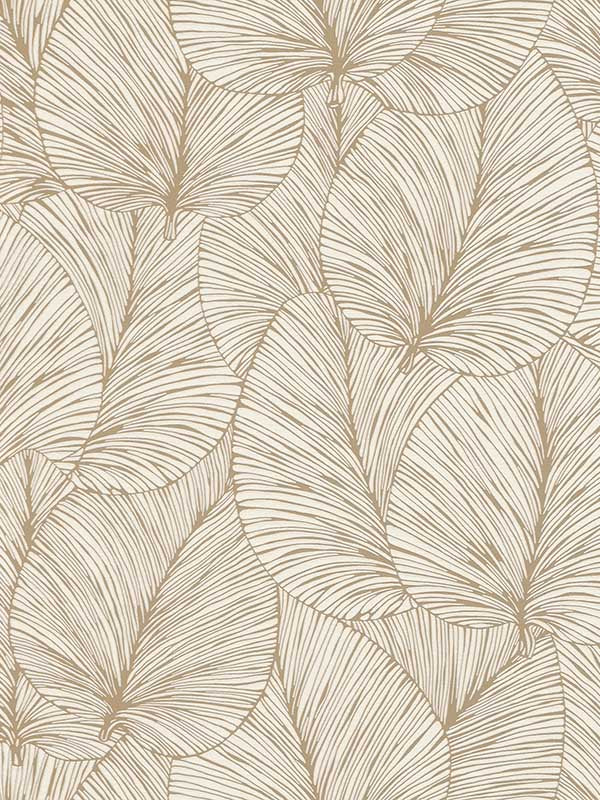 Eilian Palm wallpaper in gold color - pattern number 4041-456622 - by Advantage in the Passport collection
