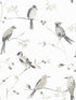 Birdsong Trail fabric in grey color - pattern number 3124-13853 - by Chesapeake in the Thoreau collection