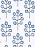 Plum Tree Botanical fabric in blue color - pattern number 3124-13874 - by Chesapeake in the Thoreau collection