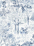 Walden Forest fabric in navy color - pattern number 3124-13893 - by Chesapeake in the Thoreau collection