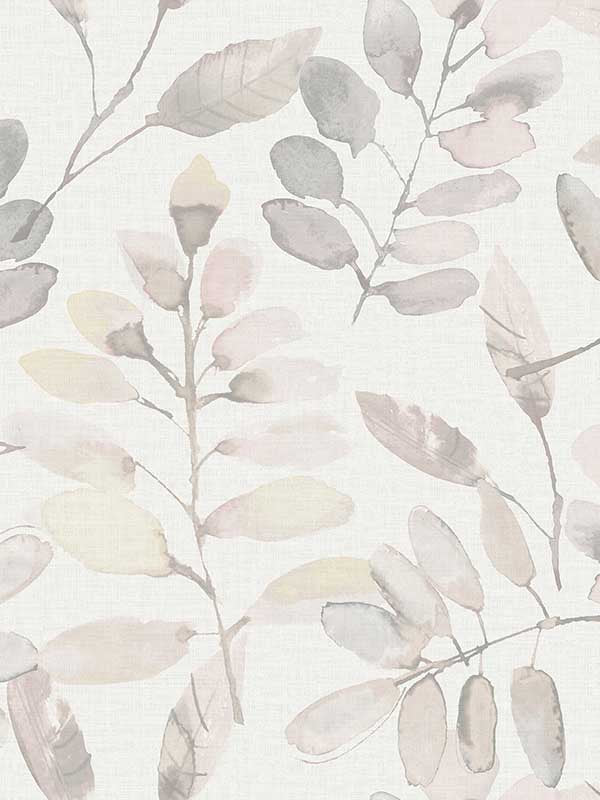 Pinnate Leaves wallpaper in blush color - pattern number 3124-13906 - by Chesapeake in the Thoreau collection