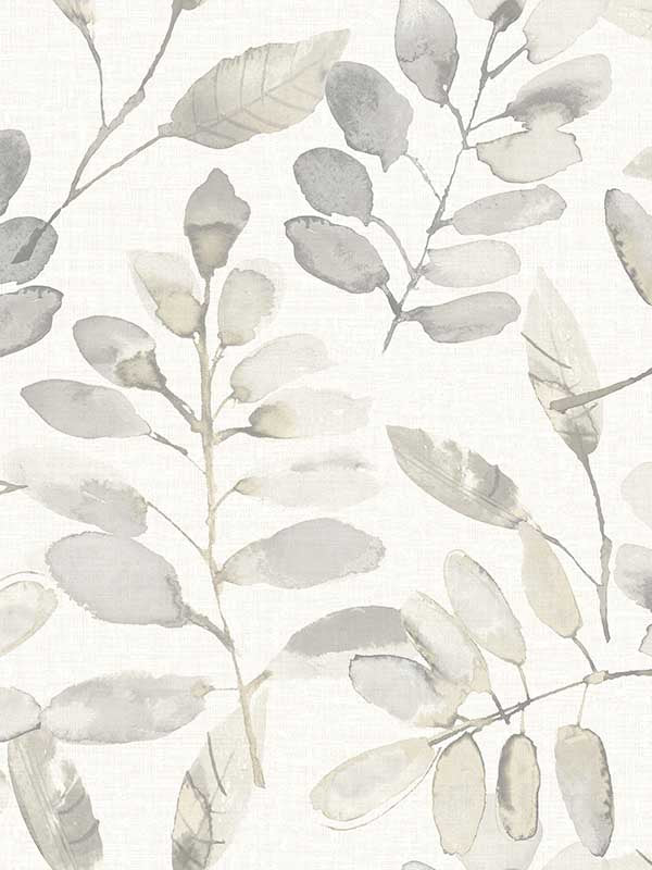 Pinnate Leaves wallpaper in taupe color - pattern number 3124-13907 - by Chesapeake in the Thoreau collection