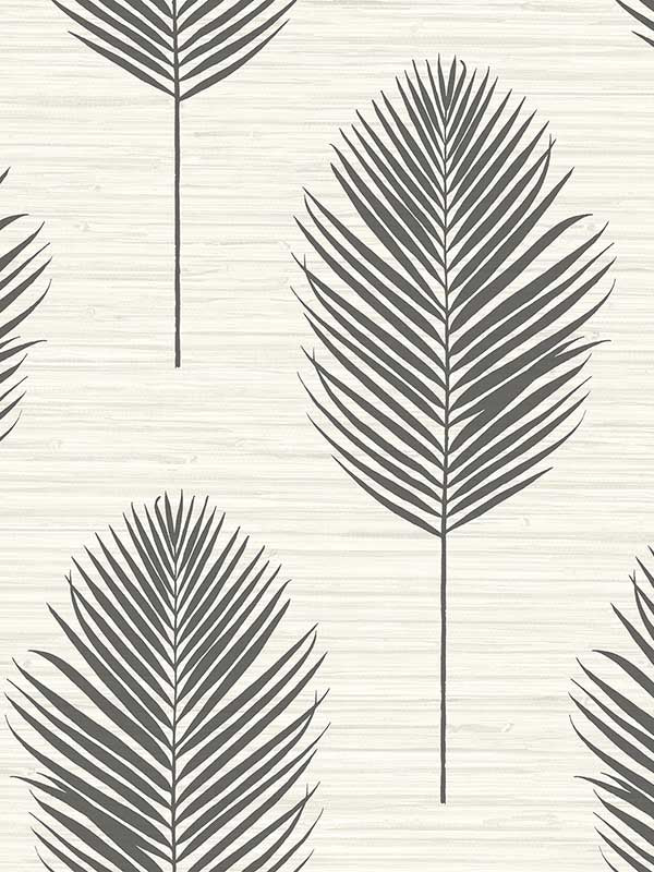 Bali Fern fabric in black color - pattern number 2988-70210 - by A Street Prints in the Inlay collection