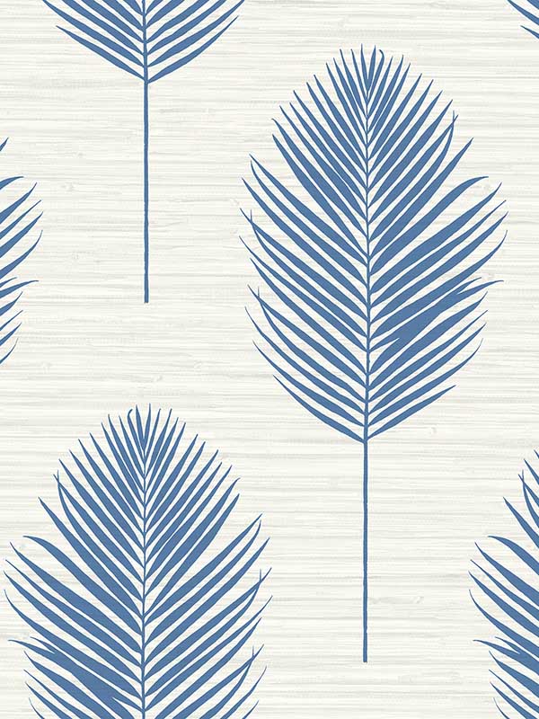 Bali Fern fabric in blue color - pattern number 2988-70212 - by A Street Prints in the Inlay collection