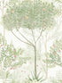 Orchard fabric in white and green color - pattern number MN1822 - by York in the Mediterranean collection