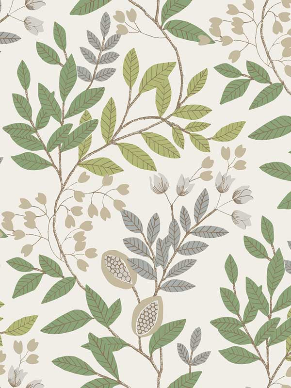 Eden Retreat fabric in beige and green color - pattern number MN1844 - by York in the Mediterranean collection