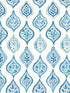 Marketplace Motif fabric in white and blue color - pattern number MN1850 - by York in the Mediterranean collection