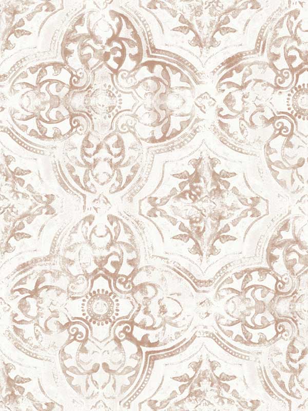 Quartet wallpaper in off white and tan color - pattern number MN1892 - by York in the Mediterranean collection