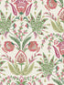 Seaside Jacobean wallpaper in green and red color - pattern number MN1914 - by York in the Mediterranean collection