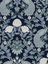 Plume Dynasty fabric in navy color - pattern number AC9103 - by Ronald Redding in the Arts and Crafts collection