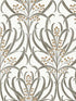 Calluna fabric in white and taupe metallic color - pattern number AC9142 - by Ronald Redding in the Arts and Crafts collection