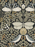 Butterfly Garden fabric in black metallic color - pattern number AC9162 - by Ronald Redding in the Arts and Crafts collection