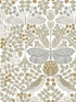 Butterfly Garden fabric in white color - pattern number AC9163 - by Ronald Redding in the Arts and Crafts collection