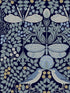 Butterfly Garden fabric in blue color - pattern number AC9165 - by Ronald Redding in the Arts and Crafts collection