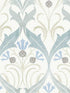 Pine Cone Ribbon wallpaper in teal color - pattern number AC9171 - by Ronald Redding in the Arts and Crafts collection