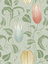 Canterbury Bells wallpaper in sage color - pattern number AC9202 - by Ronald Redding in the Arts and Crafts collection