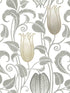 Canterbury Bells wallpaper in neutral color - pattern number AC9204 - by Ronald Redding in the Arts and Crafts collection