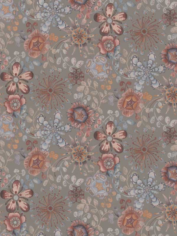 Magic Garden fabric in black color - pattern number MI10310 - by York in the Missoni Home 04 collection