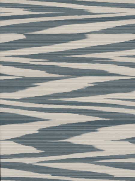 Flamed Zigzag fabric in blue and cream color - pattern number MI10340 - by York in the Missoni Home 04 collection