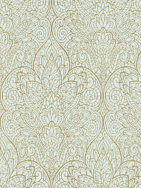 Paradise fabric in blue metallic color - pattern number CD4008 - by Candice Olson in the After Eight collection