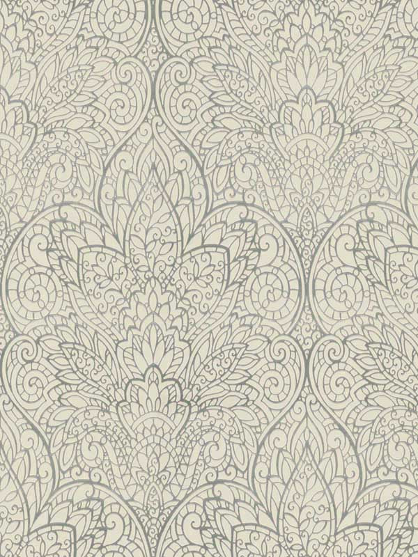Paradise fabric in grey metallic color - pattern number CD4011 - by Candice Olson in the After Eight collection
