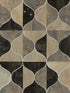 Burlwood Ogee fabric in black and taupe color - pattern number DT5001 - by Candice Olson in the After Eight collection