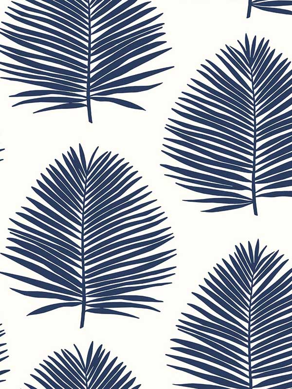 Island Palm wallpaper in navy blue color - pattern number SL80702 - by Seabrook in the The Simple Life collection
